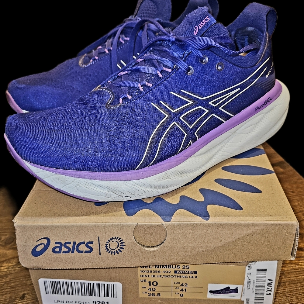 ASICS Women's Gel-Nimbus 25 - Blue and Purple Athletic Shoes